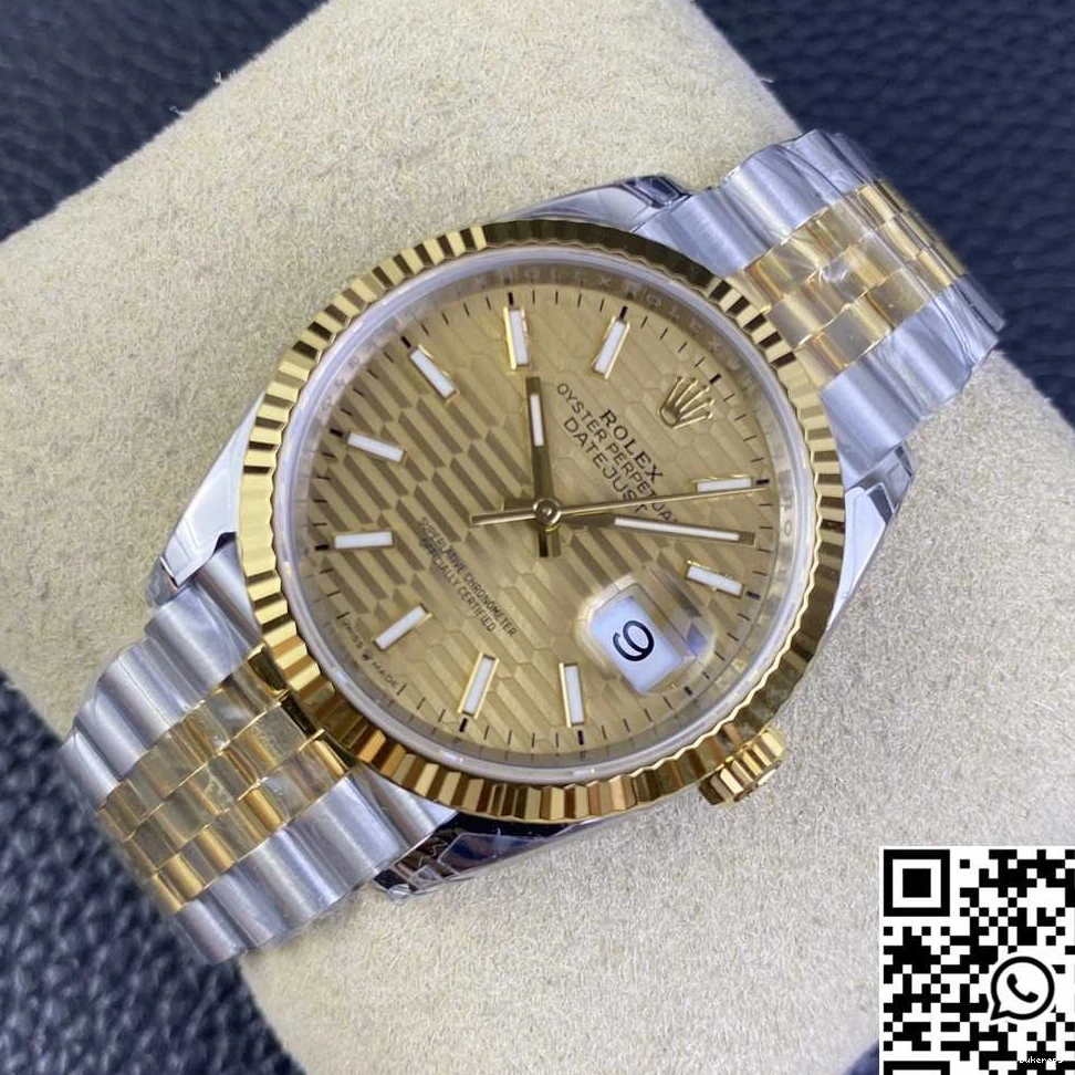 Tone Hourmarker Yellow Motif Rolex VS Two Diamond 36MM M126233 Dial Factory Datejust 0214
